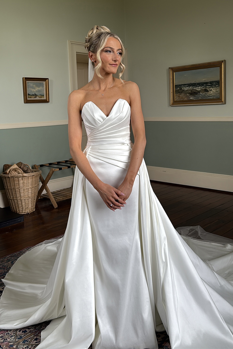 Bride standing before her ceremony